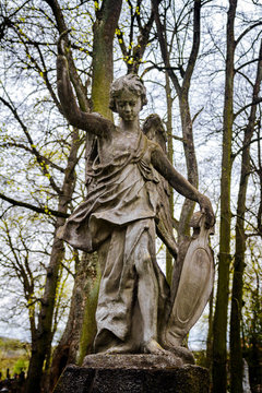 Old statue of an angel at Vilnius cemetery