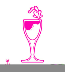 Vector goblet – alcohol drink theme illustration. Elegant wine
