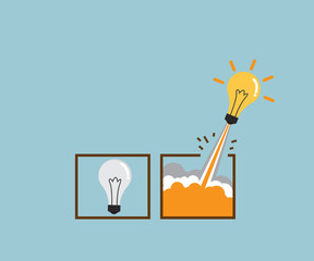 think out of box, creative idea concept