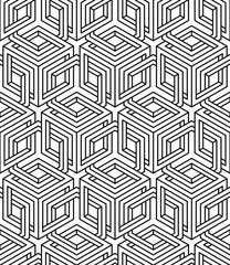 Endless monochrome symmetric pattern, graphic design. Geometric