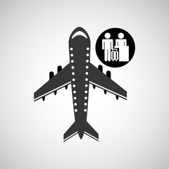 travel flying concept check in airport design, vector illustration  graphic 