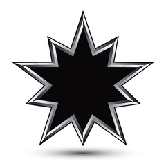 Vector stylized symbol isolated on white background.  Glamorous