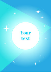 Fototapeta premium Bright doodle with geometric stars; geometric layout with your text