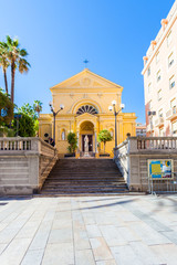 Obraz premium Capuchin brothers church near the Municipal Casino in San Remo, Italy