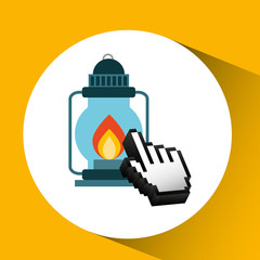 traveling concept, technology lantern retro design, vector illustration  graphic 