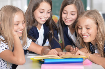 children at school in lessons