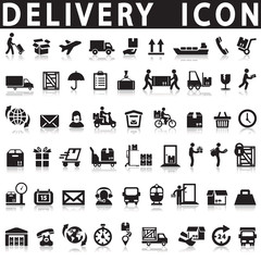 Shipping and delivery icons set.