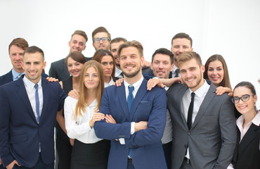 The team of the successful people with their boss