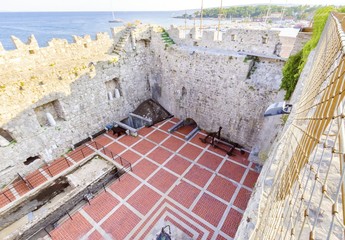 Interior of the Frankopan Castle, at Kamplin square in Krk, Croatia - Frankopanski Kastel, part of...
