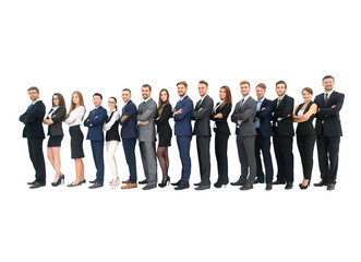 Fototapeta premium group of business team standing in a row