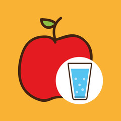 cartoon cup glass water with vector illustration eps 10