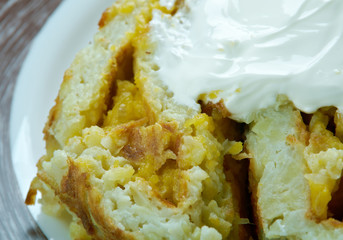 Roll of potato pancakes