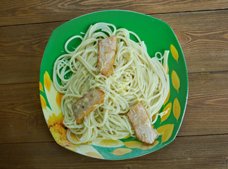 linguine with bacon and cheese