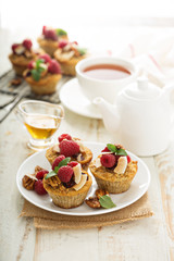 Homemade freshly baked oatmeal muffins