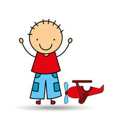 cartoon boy happy vector illustration eps 10