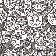 Abstract seamless flower, drawn with curls vector texture. Wallp