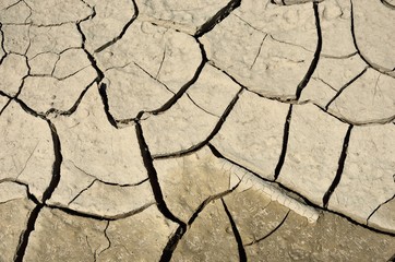 Obraz premium The texture of the dirt road, dry cracked earth.