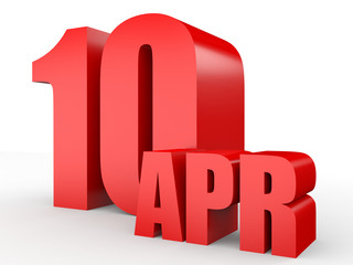 April 10. Text on white background.