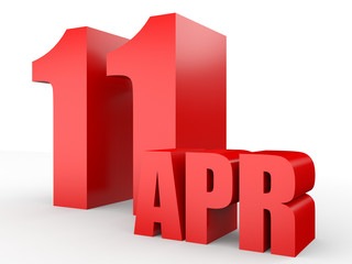 April 11. Text on white background.