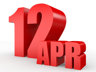 April 12. Text on white background.
