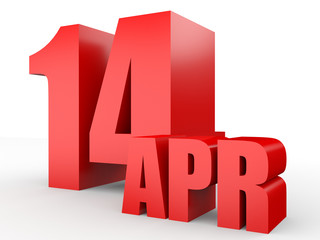 April 14. Text on white background.
