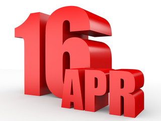 April 16. Text on white background.