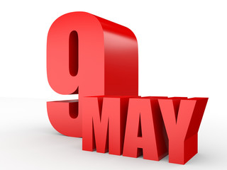 May 9. Text on white background.