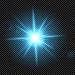 Creative concept Vector set of glow light effect stars bursts with sparkles isolated on black background. For illustration template art design, banner for Christmas celebrate, magic flash energy ray