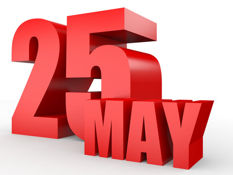 May 25. Text on white background.