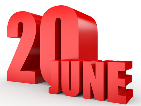 June 20. Text on white background.
