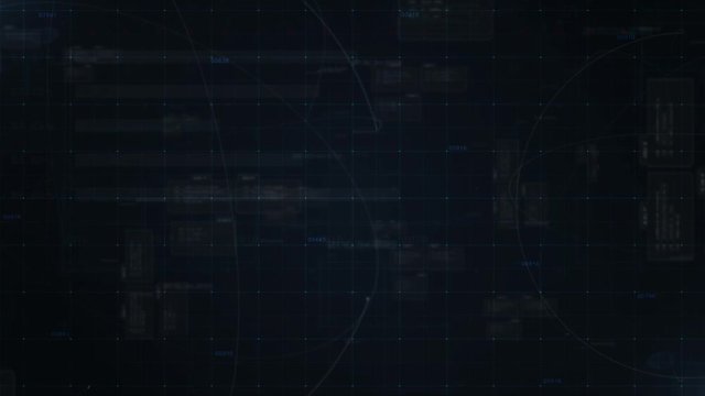 Hi tech interface with code hologram  loop background. HUD concept loop animation with 