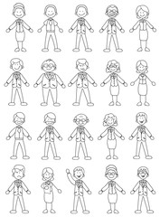 20 verschiedene Geschäftsleute