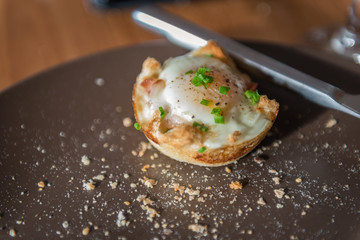 egg bacon toast snack