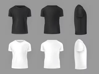Fotobehang Vector set template of male T-shirts © vectorpocket