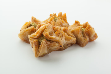 Tasty Turkish delight isolated on white