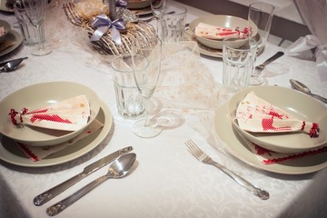 Beautiful Christmas table setting