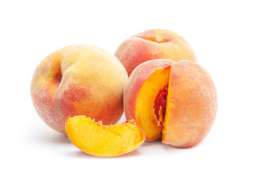 Peach isolated on white background