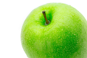 Perfect Fresh Green Apple Isolated on White Background