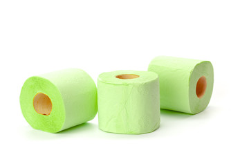 toilet paper isolated on white background