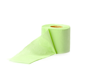 toilet paper isolated on white background