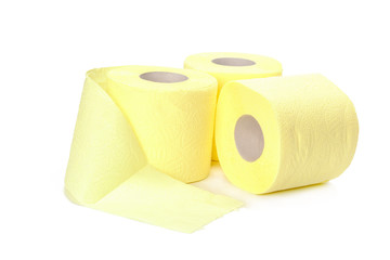 toilet paper isolated on white background