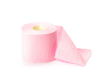 toilet paper isolated on white background