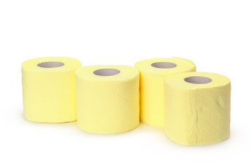 toilet paper isolated on white background