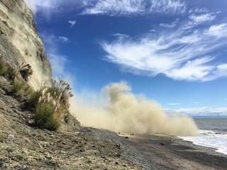 Landslide into the ocean