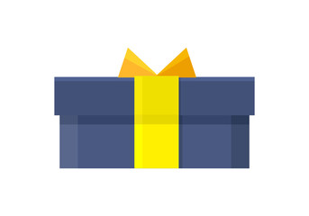 Gift Box Vector Icon in Flat Style Design