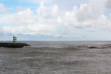 A lighthouse in the river Douro mouth, Portugal