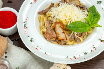 Pasta with mushrooms