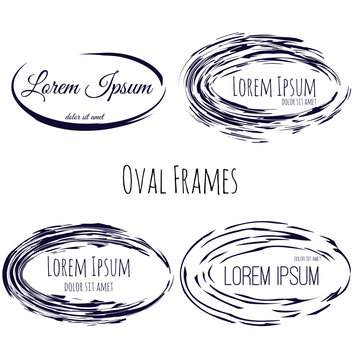 Vector oval frames for your design. 