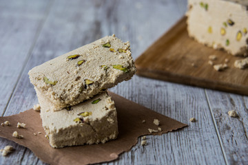 Slices of Halva with peanut.