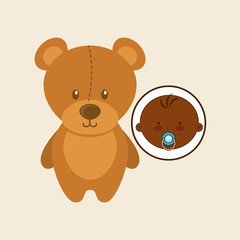 cute baby afro toy design vector illustration eps 10
